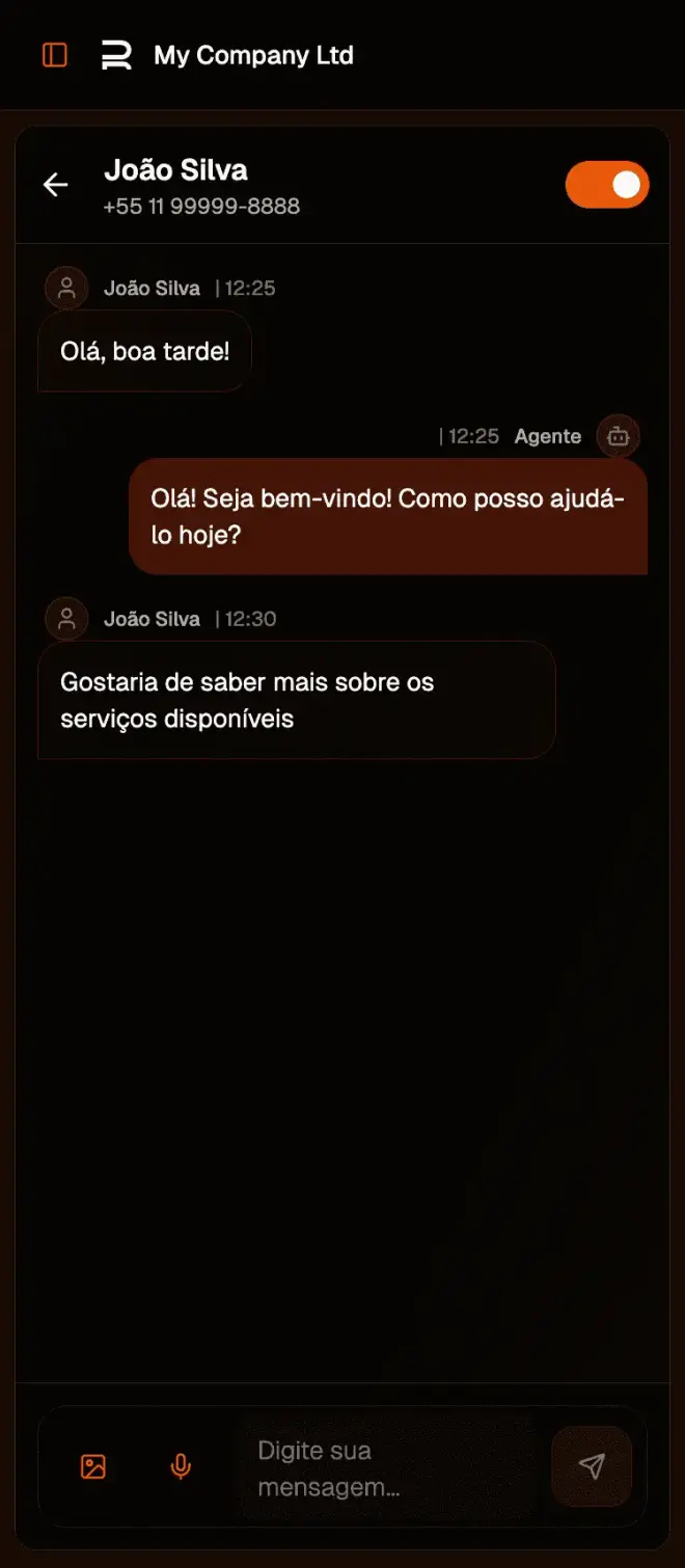 Conversa automatizada no WhatsApp pela Retents
